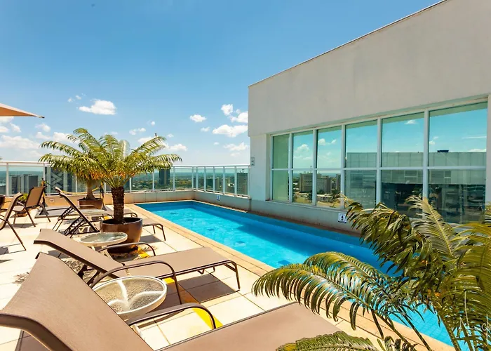 Flat Premium, confortável, completo para Família ou a Trabalho, ao lado dos Ministérios e ESPLANADA, lazer completo e academia, em Saint Moritz Brasília Hotel
